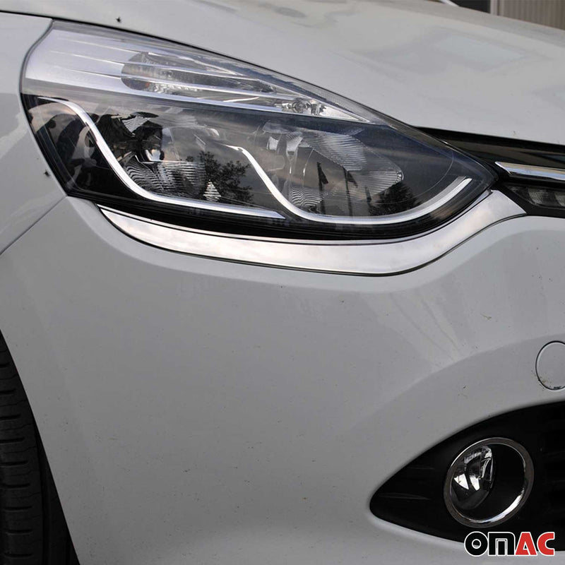 Cadres de Phares avant (inférieure) Renault Clio IV 2012-2016 Inoxydable Chromé