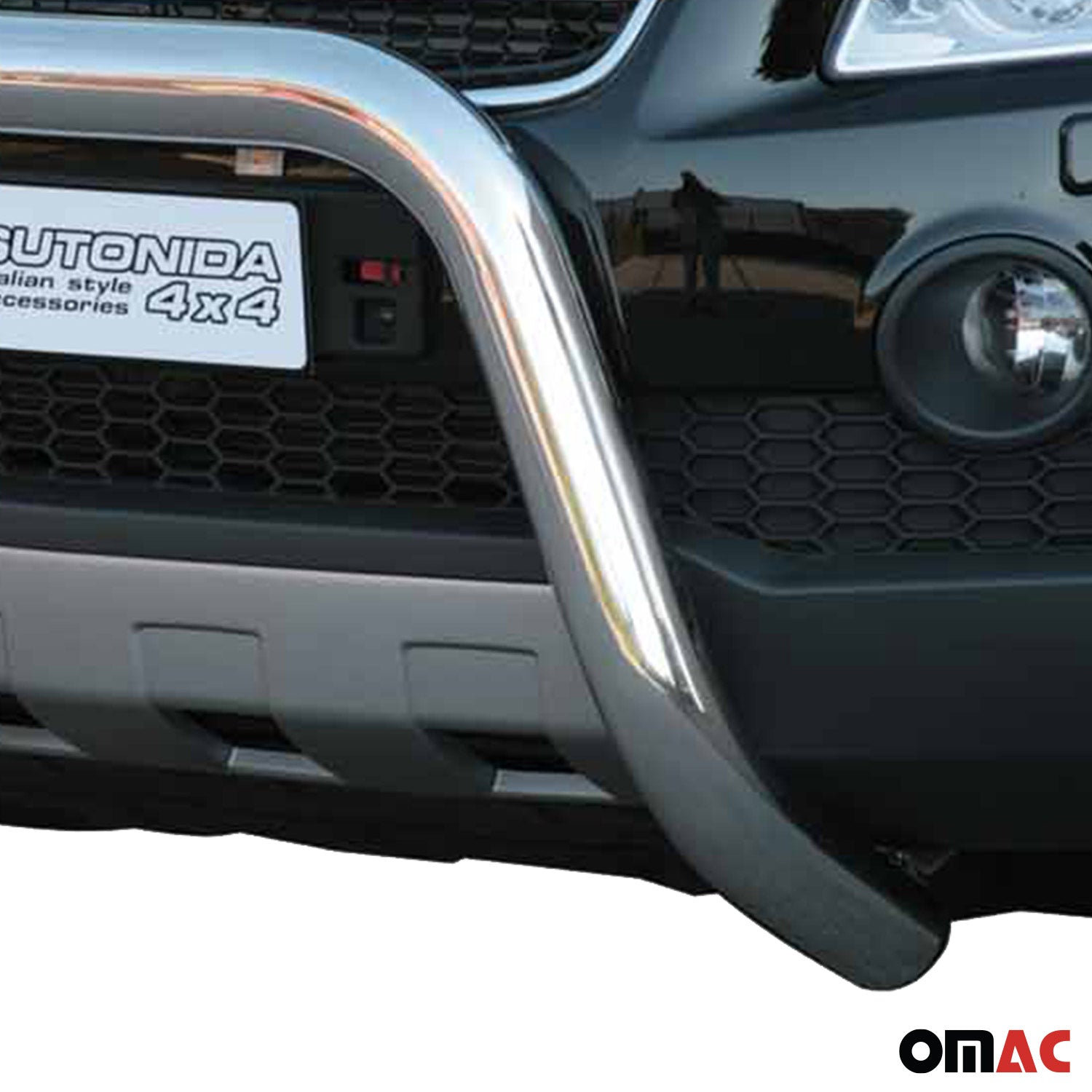 Pare-buffle Avant pour Chevrolet Captiva 2006-2010 76 mm en Acier Gris