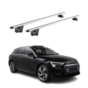 Barres de toit transversales pour Audi E-Tron 2018-2025 Alu Gris Argenté 2x ABE