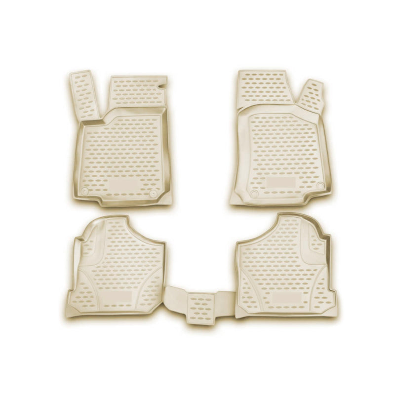 Tapis de sol pour VW Bora 1998-2004 en caoutchouc TPE 3D Beige 4Pcs