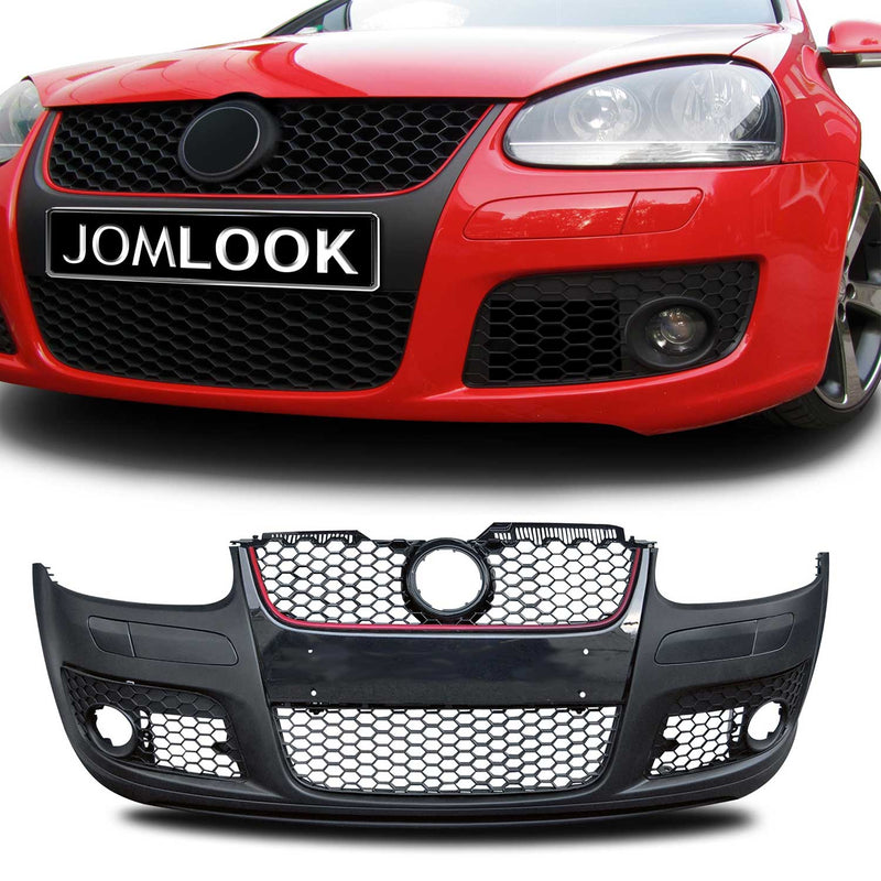 Pare-choc avant look GTI avec grille de nid d'abeille pour VW Golf 5 2003-2008