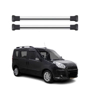 Barres de toit transversales pour Fiat Doblo 2010-2021 Aluminium Gris