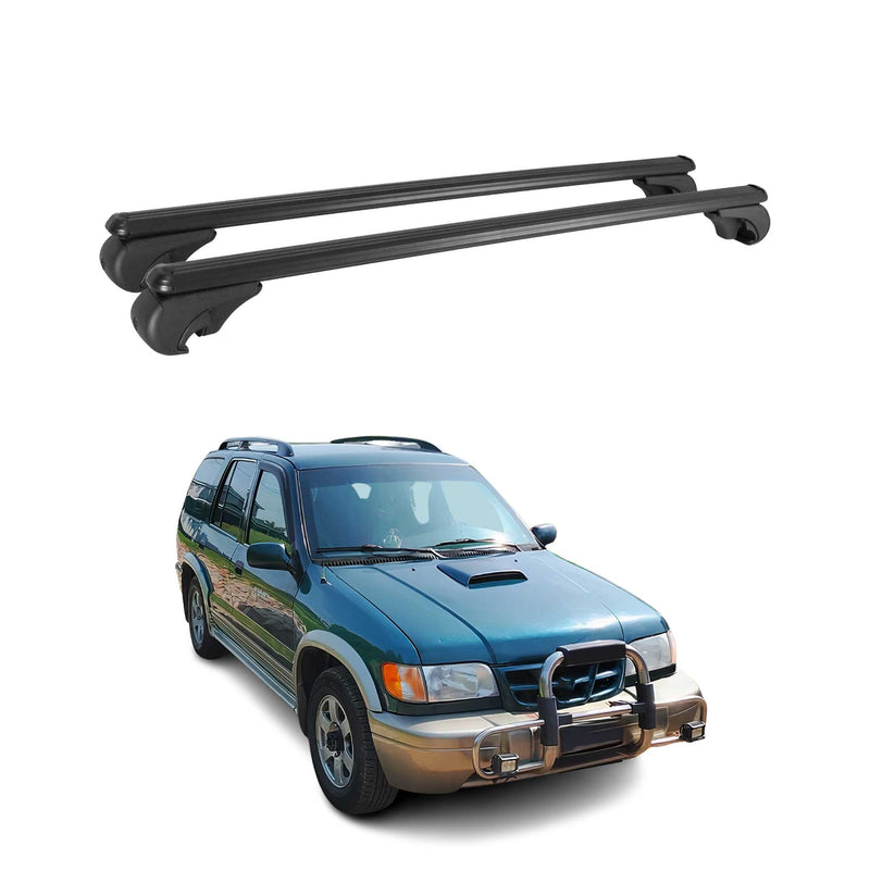 Barres de toit Transversales pour Kia Sportage 1993-2010 Aluminium Noir