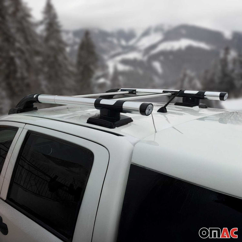 KIT Barres de toit trans+long pour Mazda BT-50 2007-2012 Gris Aluminium