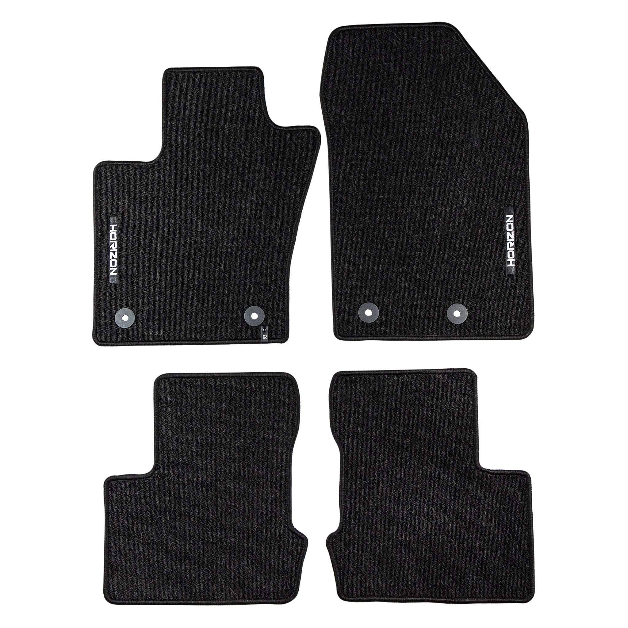 Tapis de Sol de Voiture pour Fiat 500X 2014-2018 Pre-FL Velours Noir 4Pcs