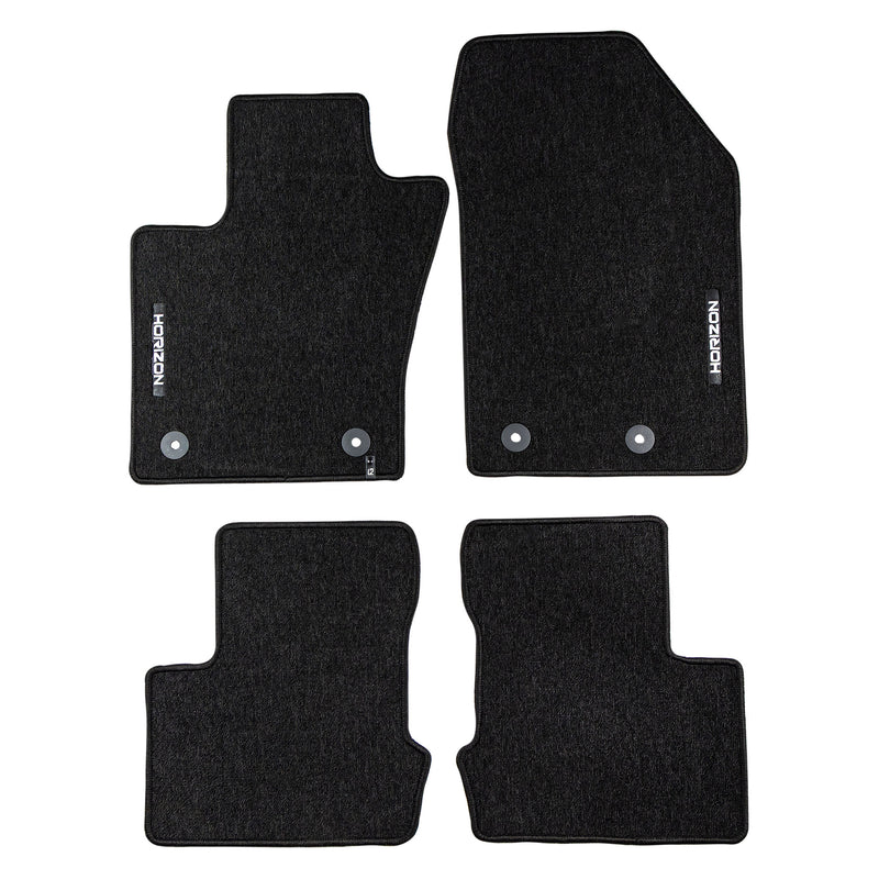 Tapis de Sol de Voiture pour Fiat 500X 2014-2018 Pre-FL Velours Noir 4Pcs