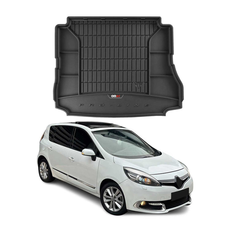Tapis de Coffre pour Renault Grand Scenic 2009-2016 TPE Noir