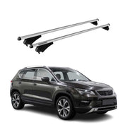 Tiger Barres De Toit Transversales pour Seat Ateca 2016-2025 Aluminium Gris 2x