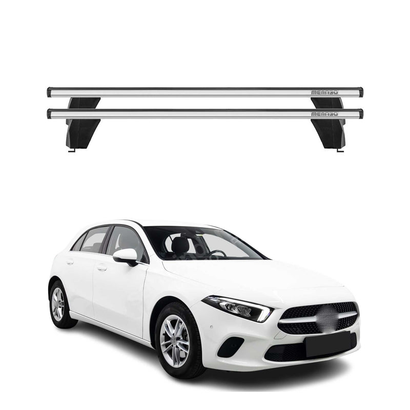 Menabo Barres de toit Transversales pour Mercedes Classe A W177 2018-2025 Gris