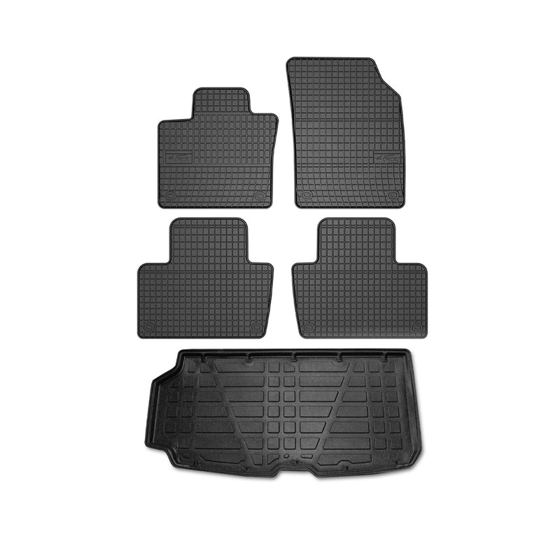 Kit Tapis de sol et coffre pour Volvo XC90 2016-2024 TPE Noir