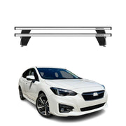 Menabo Barres de toit Transversales pour Subaru Impreza SD 2016-2023 Alu Gris