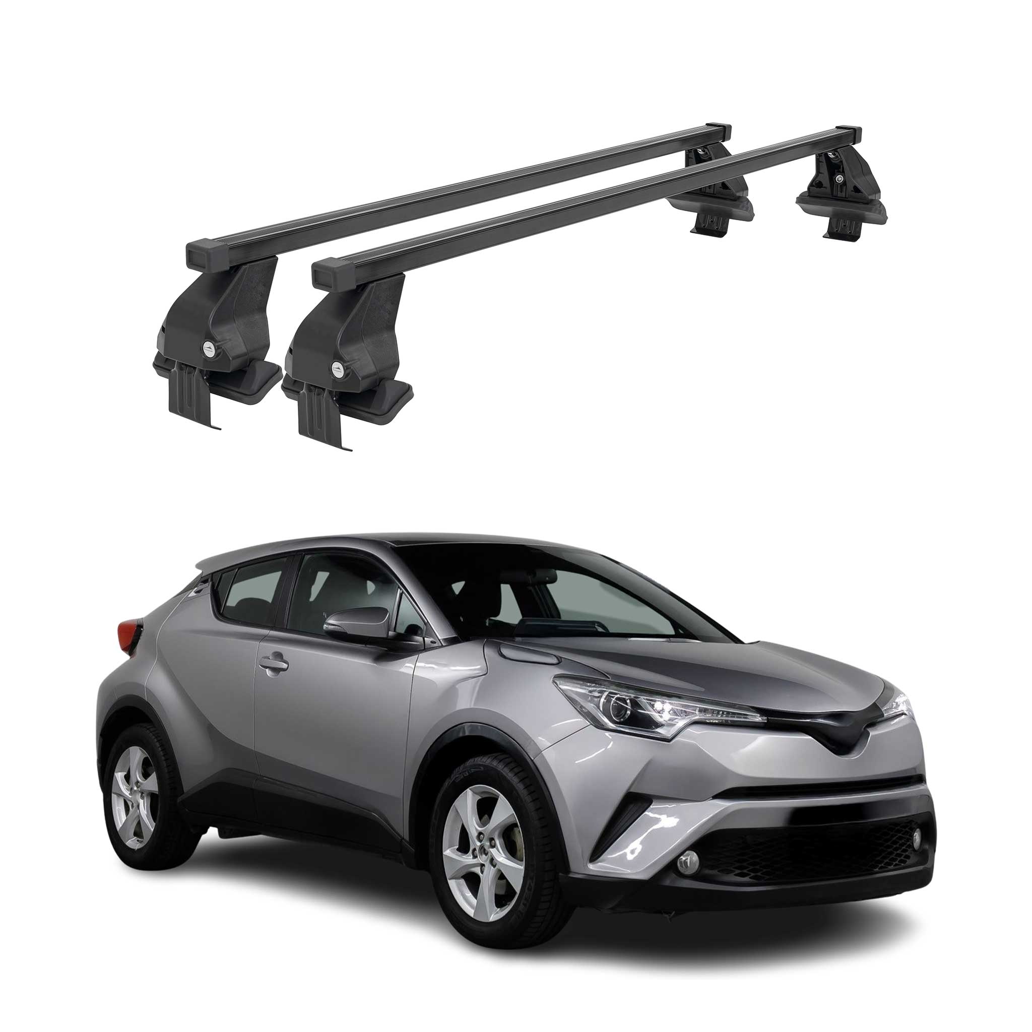 Menabo Barres de toit transversales pour Toyota C-HR II 2023-25 Acier Noir 2x