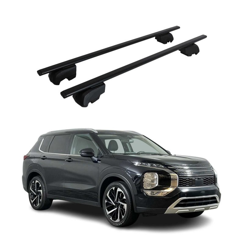 Barres de toit Transversales pour Mitsubishi Outlander 2020-2021 Noir ABE