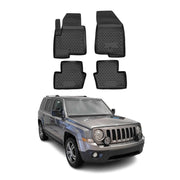 Tapis de sol pour Jeep Patriot 2007-2017 en caoutchouc TPE 3D Noir 4Pcs