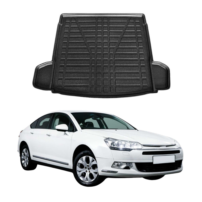 Tapis de Coffre pour Citroen C5 2008-2022 Berline Break en TPE Noir