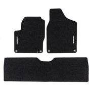 Tapis de Sol de Voiture pour Seat Alhambra I 1996-2010 Velours Durable Noir 3Pcs