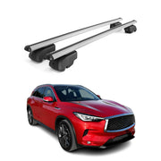 Barres de toit Transversales pour Infiniti QX50 2013-2023 Aluminium Gris ABE