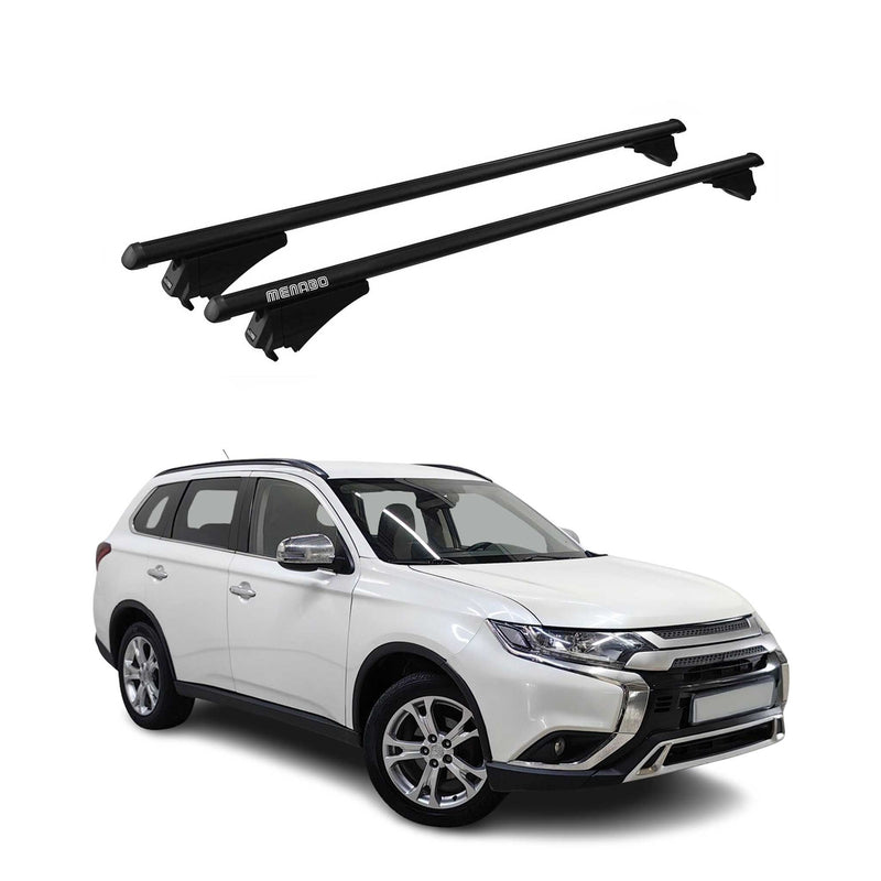 Tiger Barres de toit transversales pour Mitsubishi Outlander 2014-2018 Noir