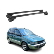 Barres de toit Transversales pour Mitsubishi Space Runner 1992-1999 Alu Noir