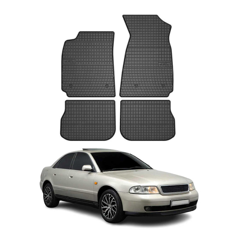 OMAC Tapis de sol pour Audi A4 B5 Berline Break 1994-2001 Noir en caoutchouc