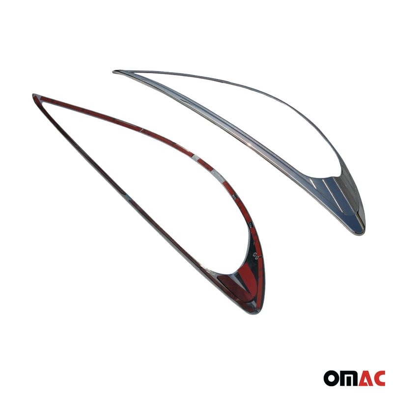 Cadres De Phare Avant pour Peugeot 207 2006-2012 ABS Chromé 2 Pcs