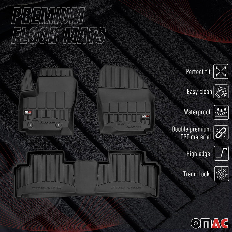 Tapis de Sol pour Ford S-Max 2006-2014 TPE Noir