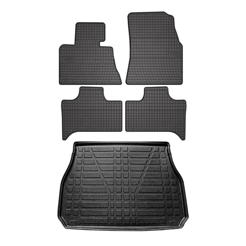 Kit Tapis de sol et coffre pour BMW X5 E53 1999-2006 Noir TPE