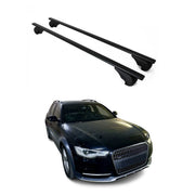 Barres de toit transversales pour Audi A6 C7 Allroad 2012-2018 Fer Noir