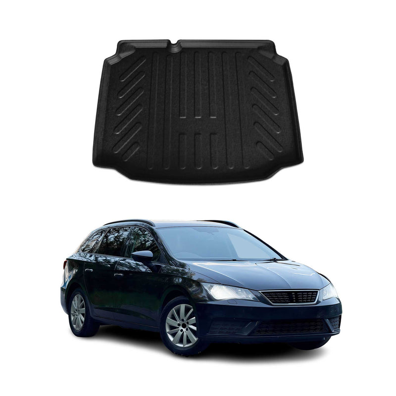 Tapis de Coffre pour Seat Leon 2012-2020 HB en TPE Noir