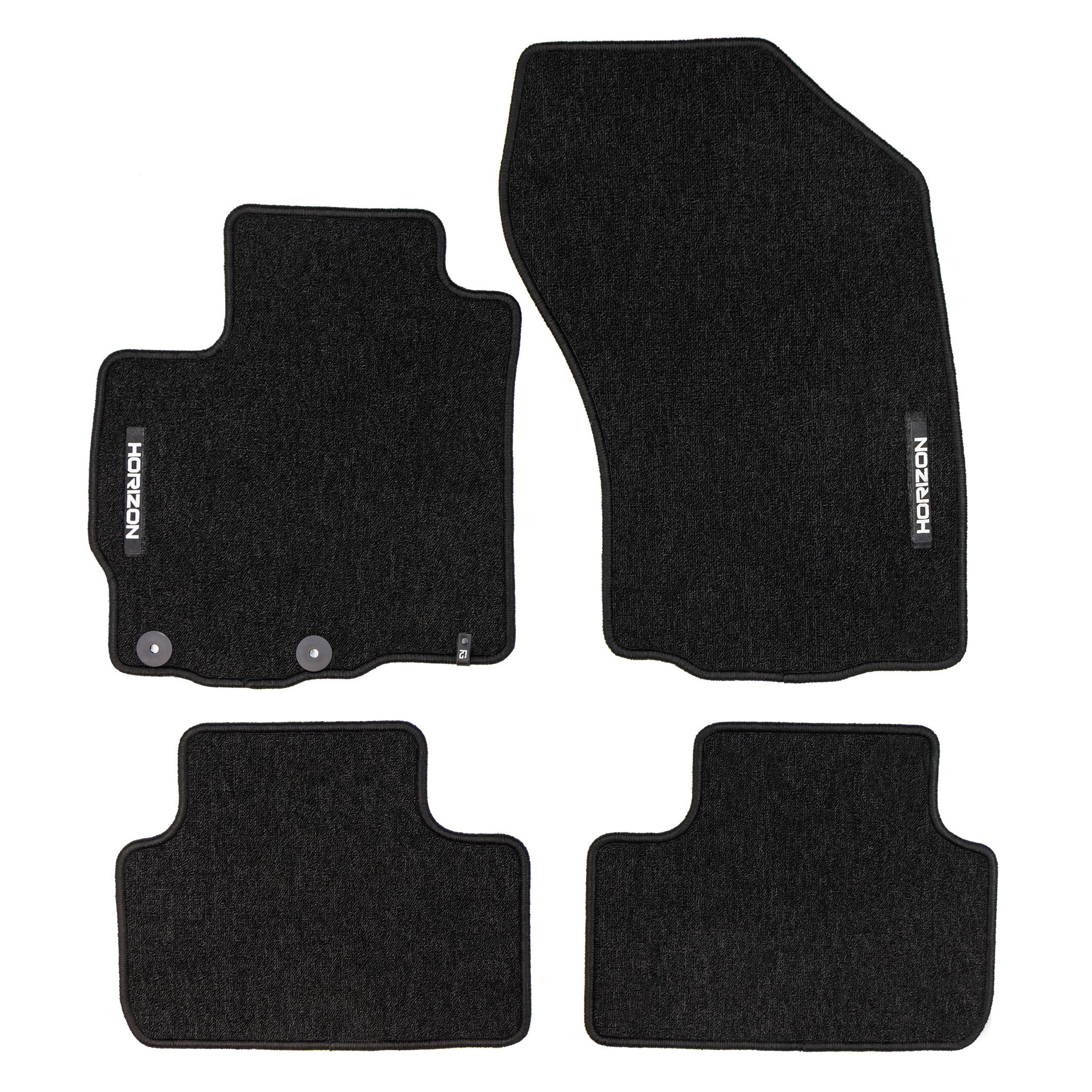 Tapis de Sol de Voiture pour Citroen C4 Aircross 2012-2017 Velours Noir 4Pcs