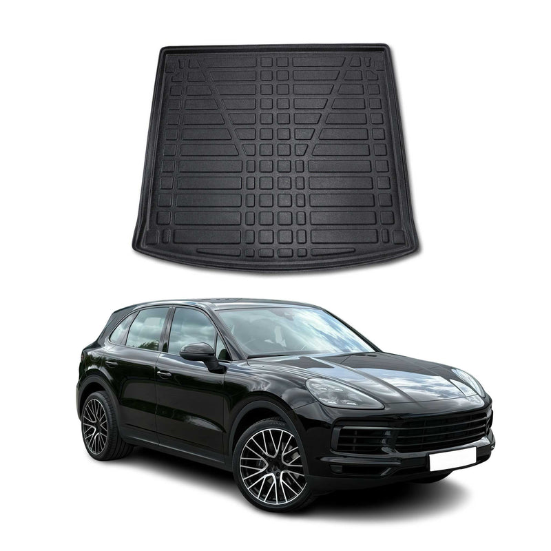 Tapis de Coffre pour Porsche Cayenne PO536 2017-2022 en TPE Noir
