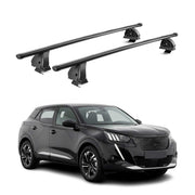 Barres de toit transversales acier pour Peugeot 2008 2019-2026 TÜV 75 kg Noir 2x