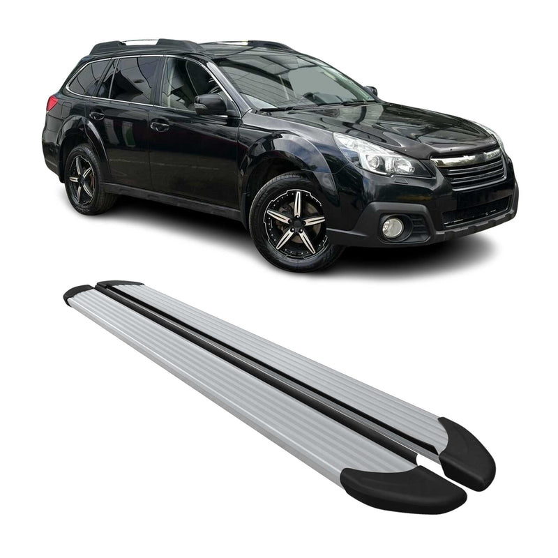 Marchepieds Latéraux pour Subaru Outback 2009-2014 Aluminium Argent 2Pcs