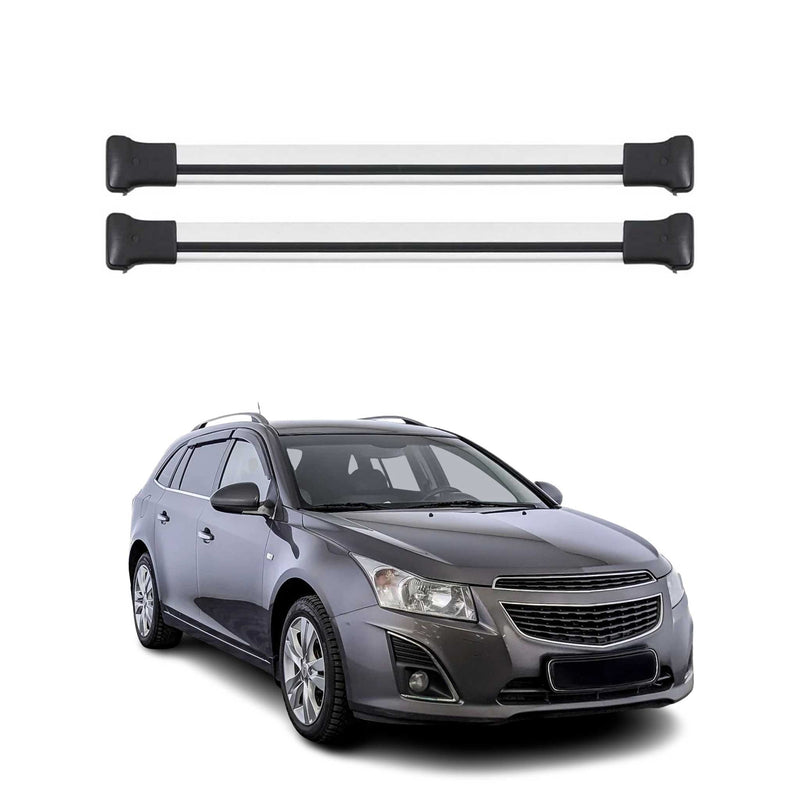 Barres de toit transversales pour Chevrolet Cruze SW 2008-2016 Aluminium Gris