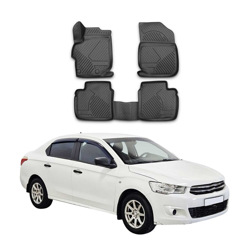 Tapis de Sol pour Citroen C-Elysee 2012-2021 TPE Noir