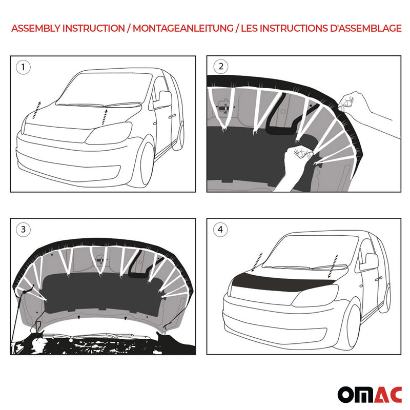 Protège Capot pour Kia Sportage 2015-2021 Masque de voiture vinyle Noir