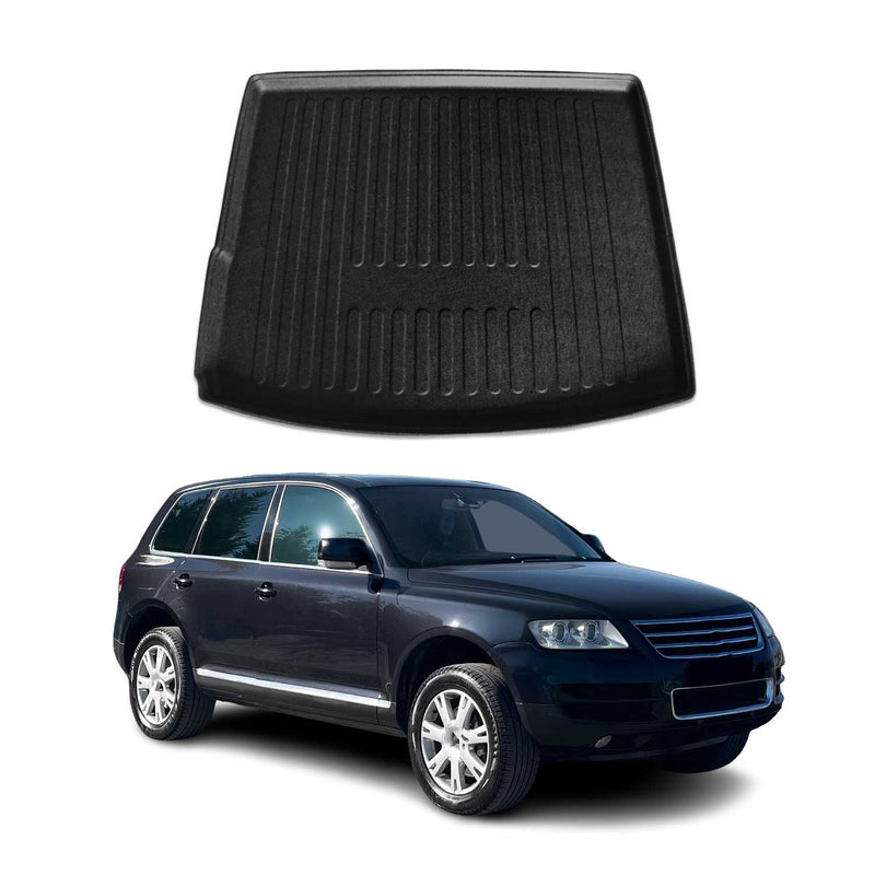 Tapis de Coffre pour VW Touareg 2003-2007 en TPE Noir