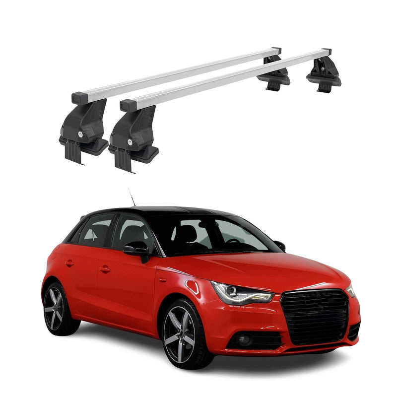Barres de transversales Menabo pour Audi A1 Sportback 8XA 2012-2018 Acier Gris