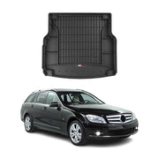 Tapis de Coffre pour Mercedes Classe C S204 2007-2014 TPE Noir