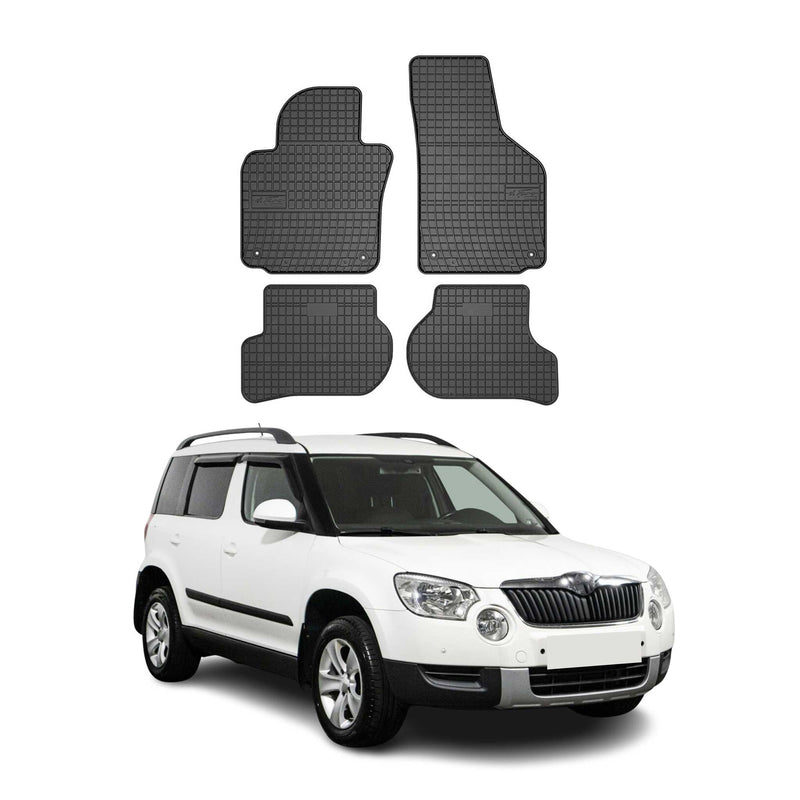 Tapis de Sol pour Skoda Yeti 2009-2017 OMAC Noir Caoutchouc