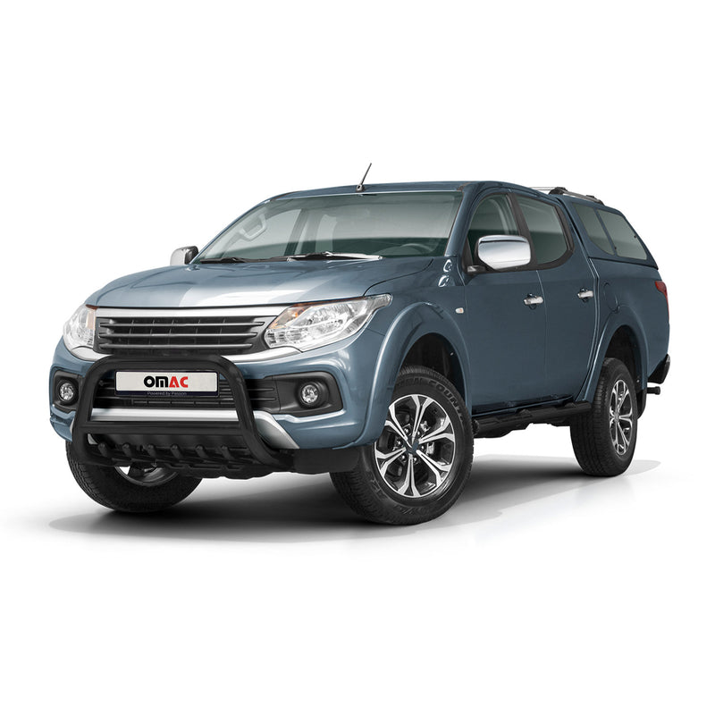 Pare-Buffle Avant Pour Fiat Fullback 2016-2019 Acier Inoxy Noir