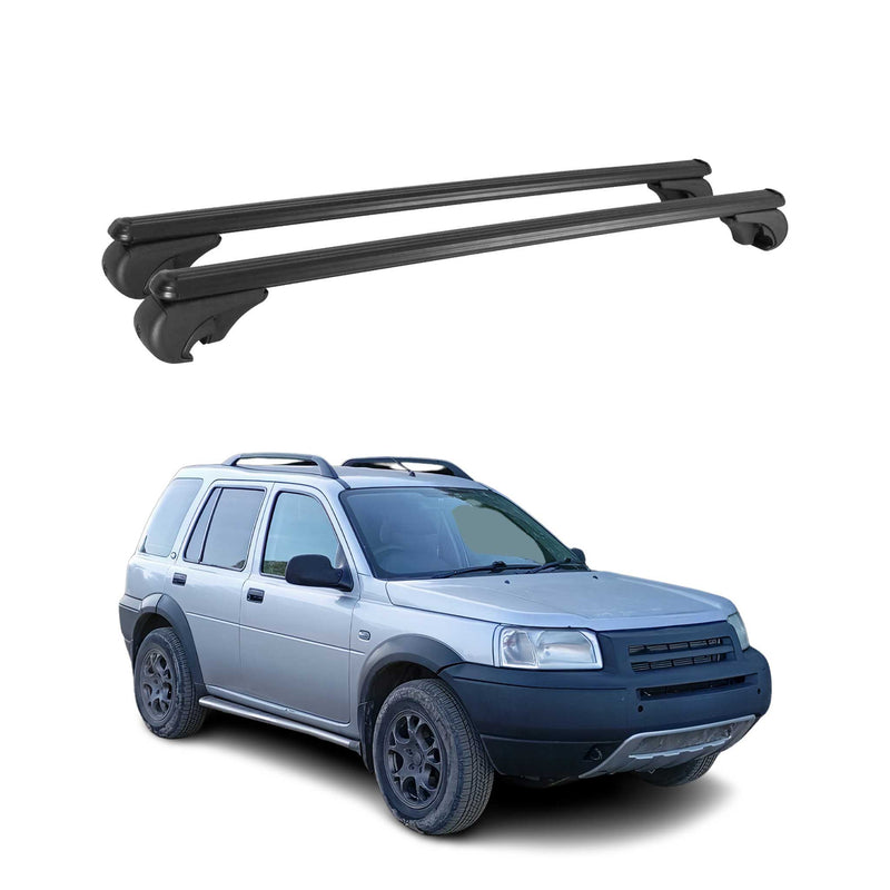 Barres de toit Transversales pour Land Rover Freelander 1997-2007 Aluminium Noir