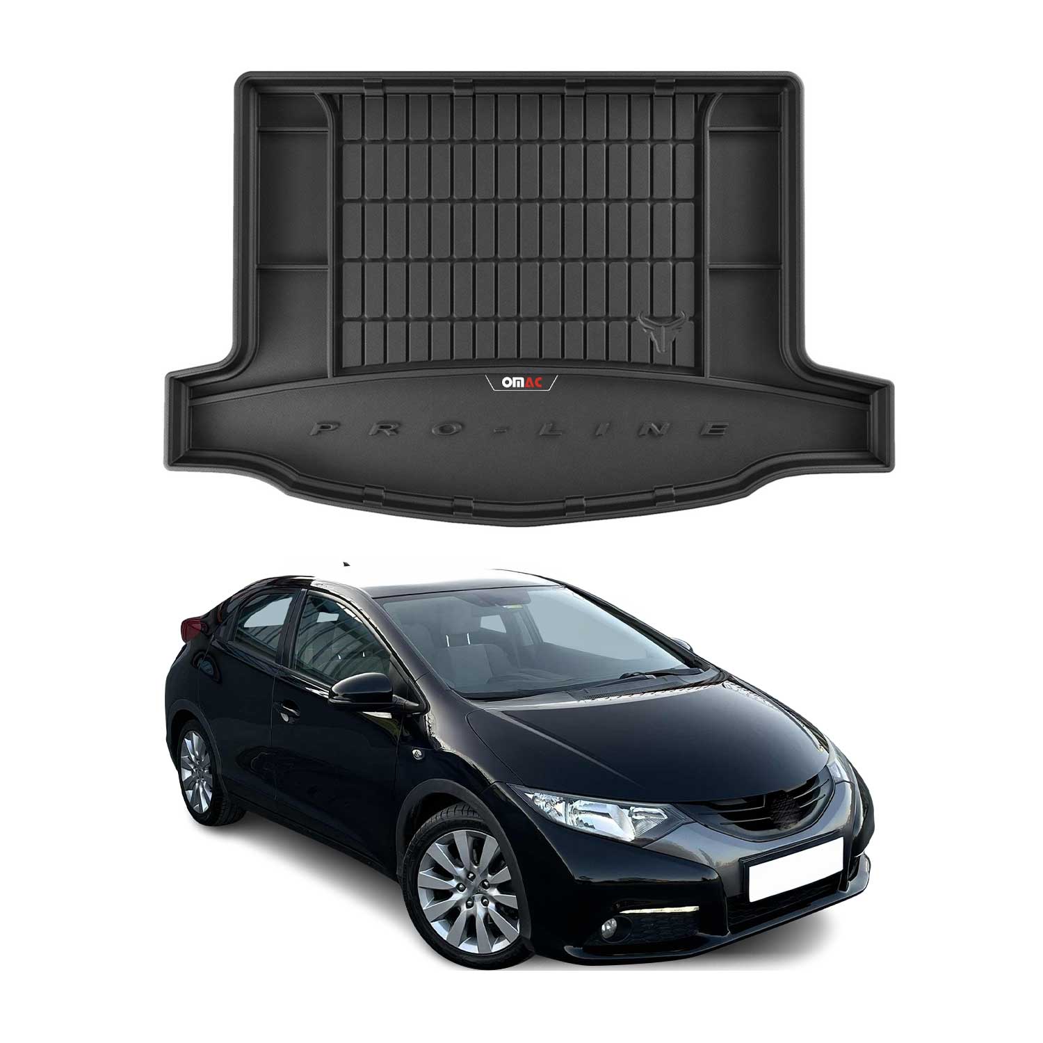 Tapis de Coffre pour Honda Civic 2011-2017 TPE Noir