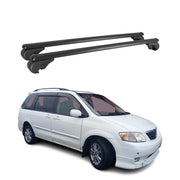 Barres de toit Transversales pour Mazda MPV 1999-2006 Aluminium Noir