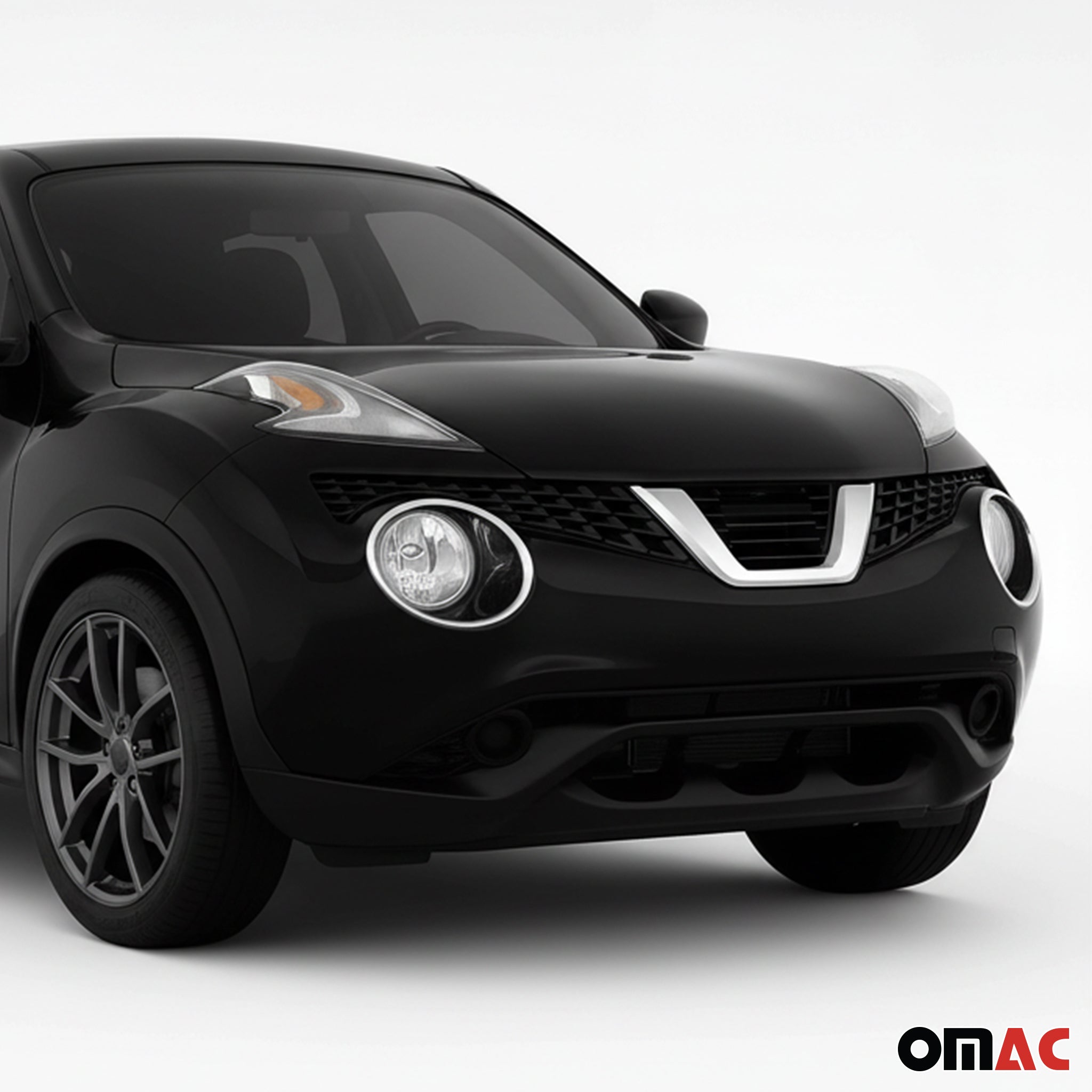 Cadre Phare Antibrouillard pour Nissan Juke 2014+ en acier inox Chromé