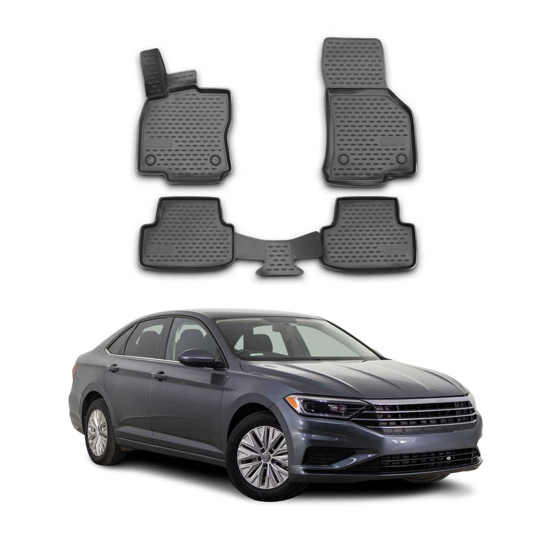Tapis de Sol pour VW Jetta 2018-2020 Caoutchouc TPE Noir