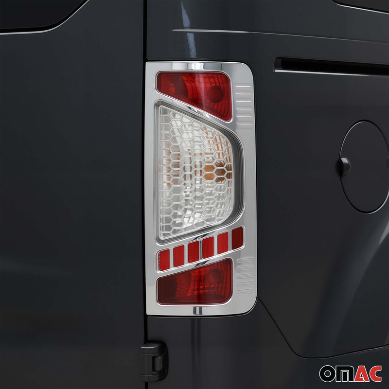 Cadre de Feu Stop Arrière pour Ford Connect 2009-2014 ABS Chromé 2 Pcs