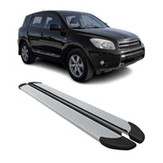 Marchepieds Latéraux pédale pour Toyota RAV4 2005-2012 Aluminium Argent 2Pcs