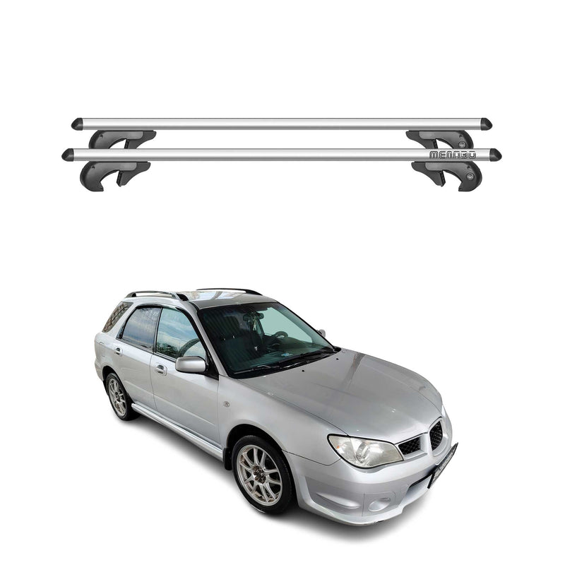 Barres de toit transversales pour Subaru Impreza 2000-2007 90kg Alu Gris 2x