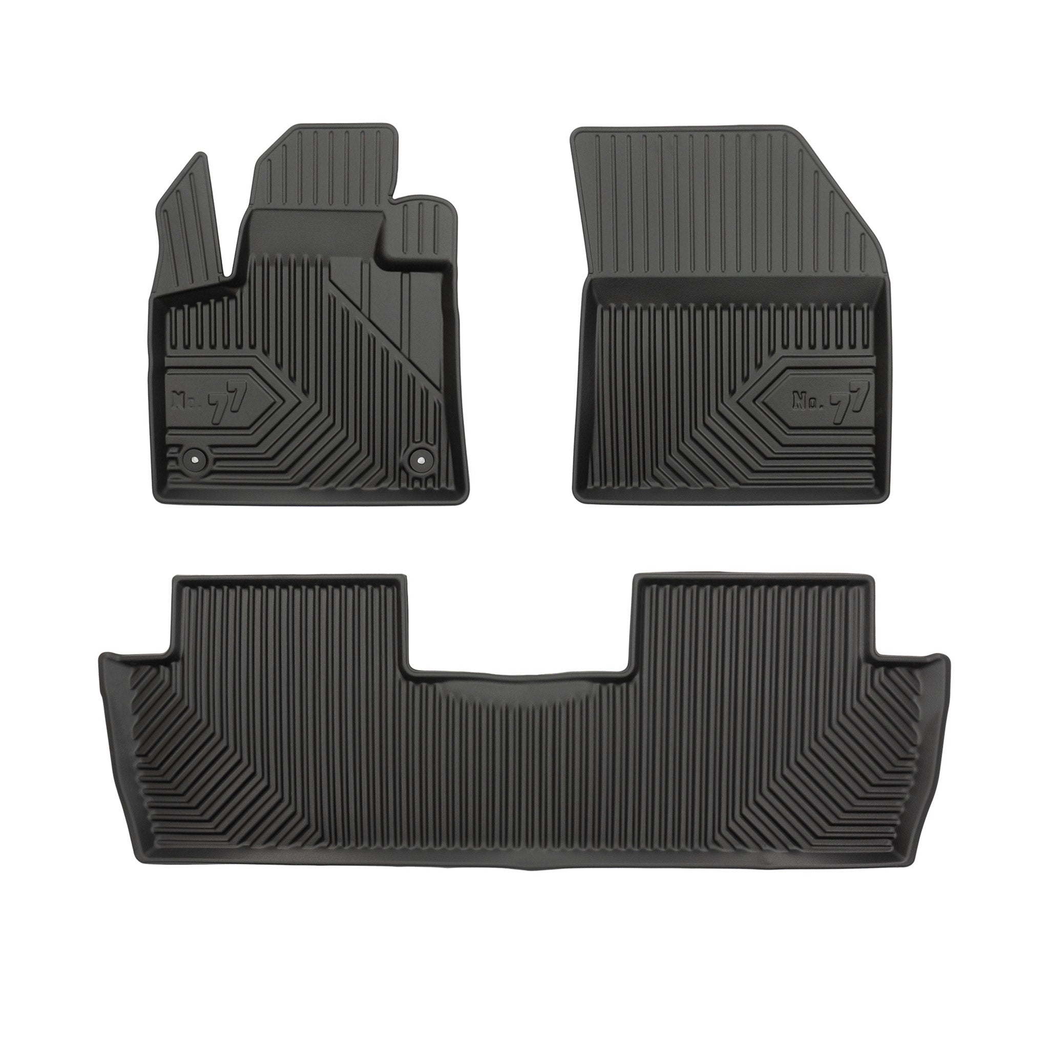 Tapis de Sol de Voiture pour Peugeot 5008 II 2017-2024 TPE Imperméable 3Pcs